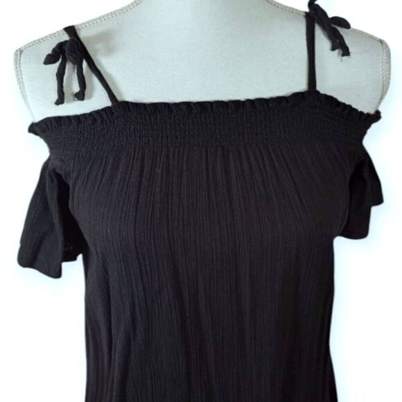 HARPER CANYON BLACK COLD SHOULDER DRESS SZ.YM 8-10 EUC. - Picture 2 of 7